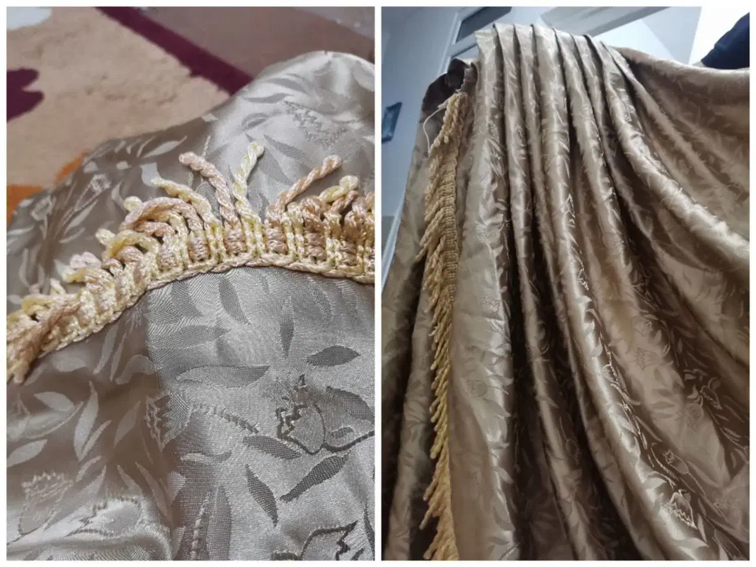 2 عدد پرده و 1 عدد والان|پرده، رانر، رومیزی|برازجان, |دیوار