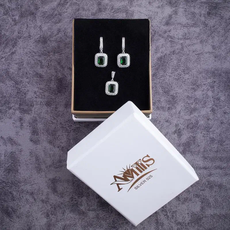 نیم ست نقره زنانه مدل زمرد AMT-M206 با قیمت مناسب|جواهرات|رشت, بازار|دیوار