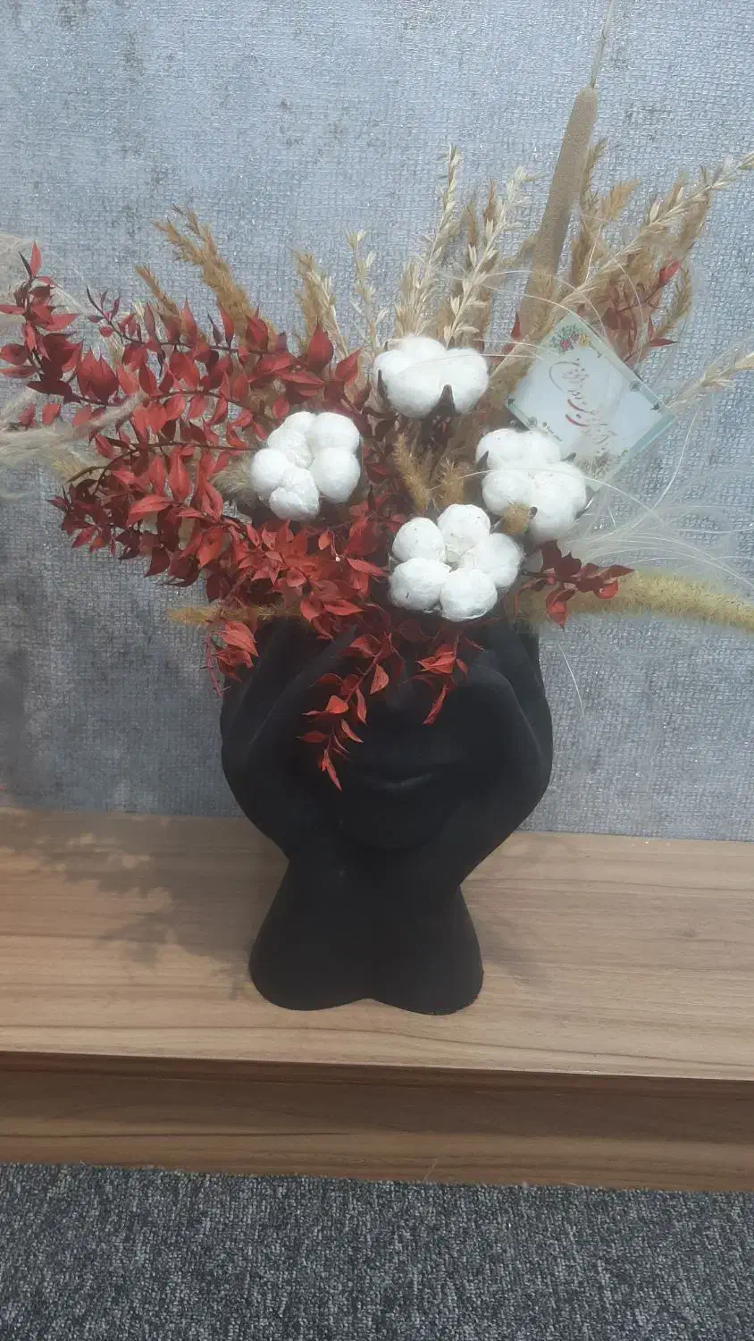 مجسمه با گلهای خشک|مجسمه، تندیس، ماکت|یزد, |دیوار