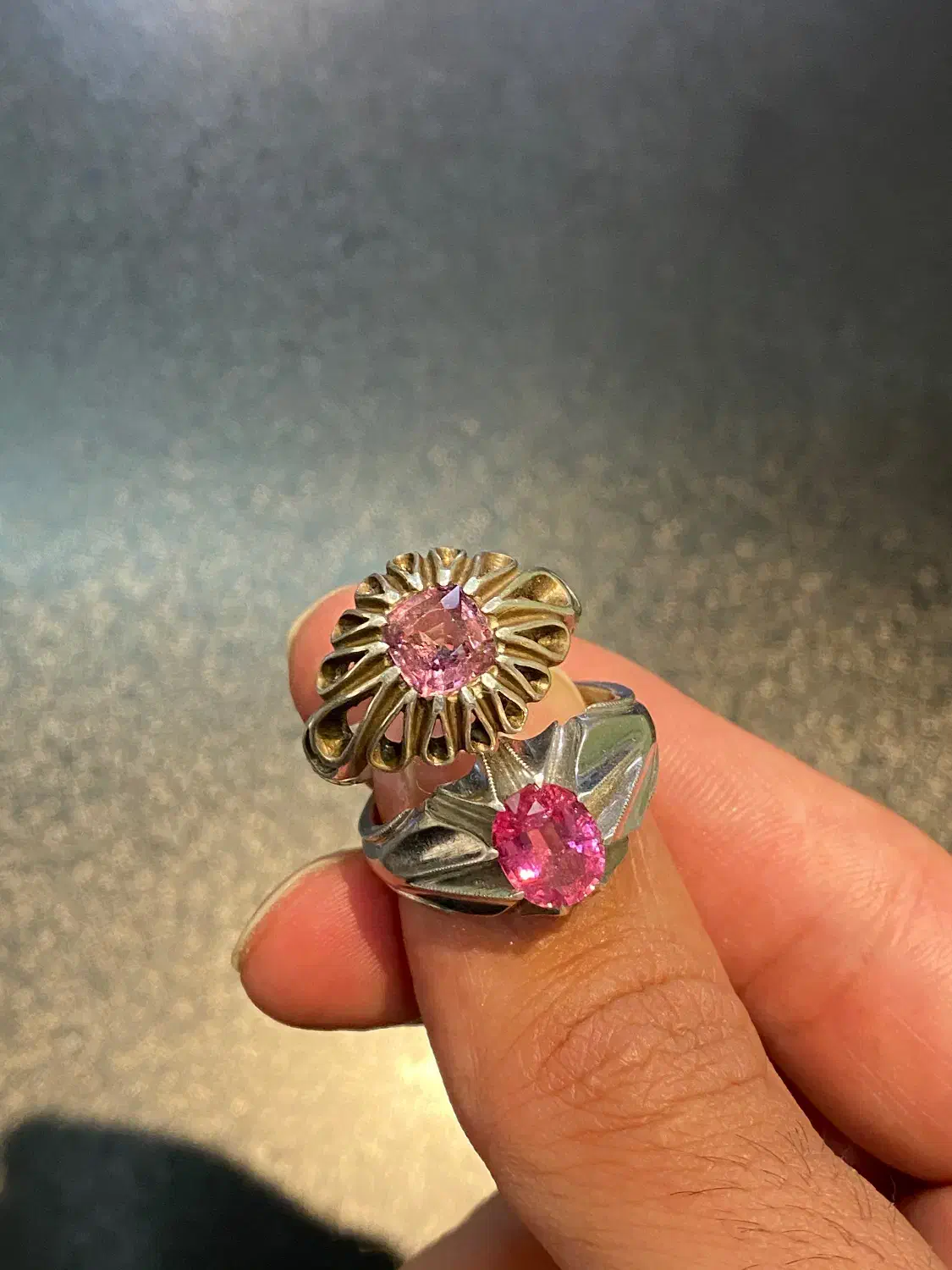 نگین اسپینل صورتی برمه رکاب اشکی|جواهرات|تهران, سید خندان (جلفا)|دیوار