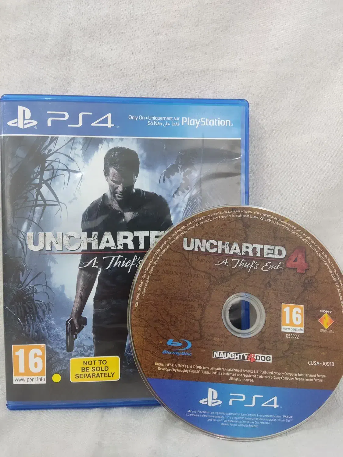 دیسک اورجینال بازی(UNCHARTED 4)پلی استیشن ۴ ریجن ۲|کنسول، بازی ویدئویی و آنلاین|پاوه, |دیوار