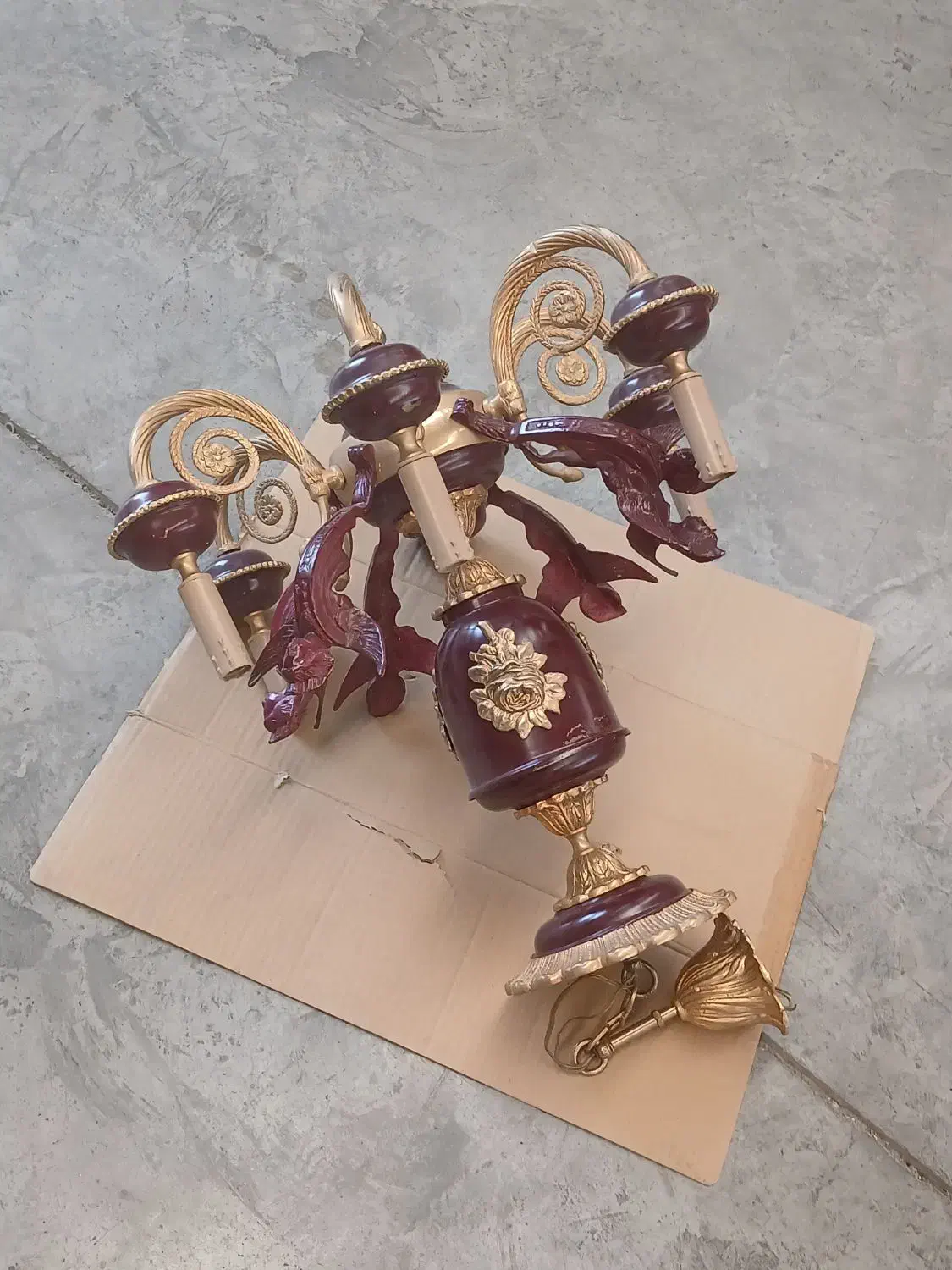 لوستر برنز|لوستر و چراغ آویز|باغستان, |دیوار