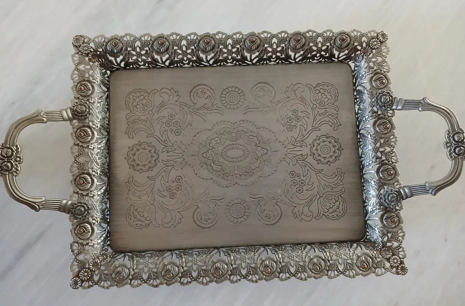 سینی و کشکول سیلور شب یلدا|ظروف سرو و پذیرایی|قم, مسجد امام حسن|دیوار