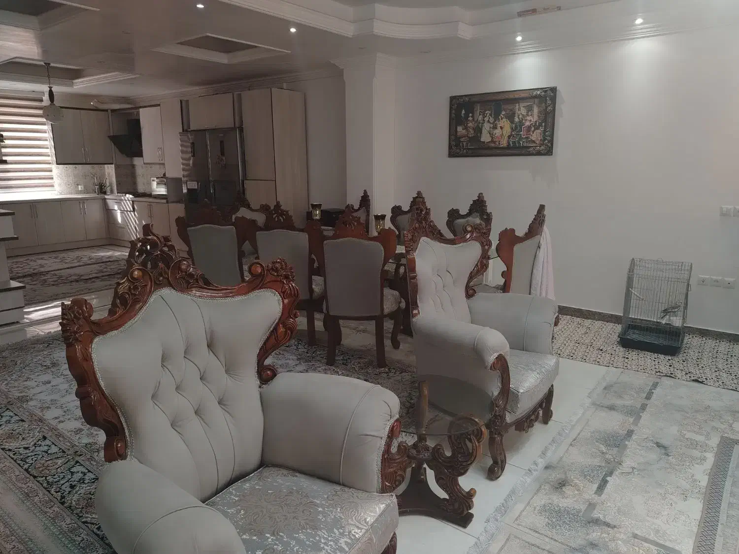 مبل سلطنتی تمام چوب|مبلمان خانگی و میز عسلی|شاهدشهر, |دیوار