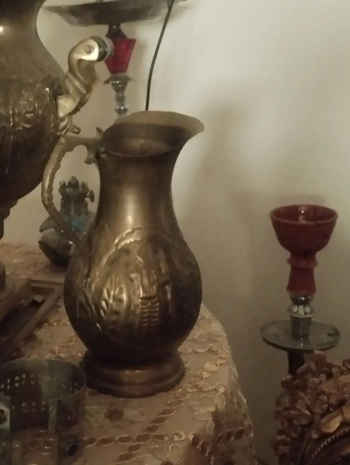 سماور  و ظروف مسی و برنجی قدیمی خ|کلکسیون اشیاء عتیقه|ایرانشهر, |دیوار