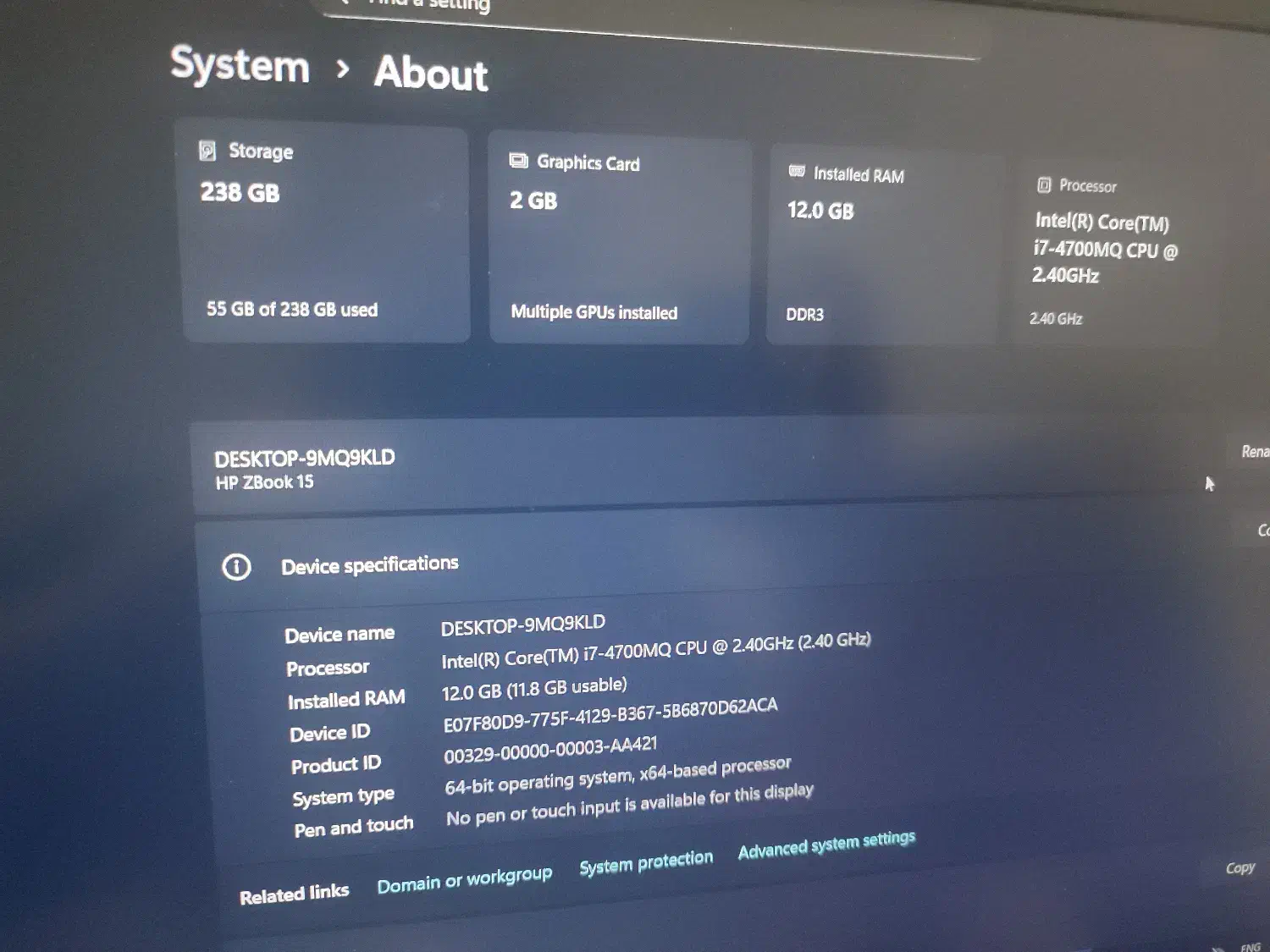 Laptop HP ZBOOK CORE i7 RAM12Gb نسل ۴|رایانه همراه|تهران, پامنار|دیوار