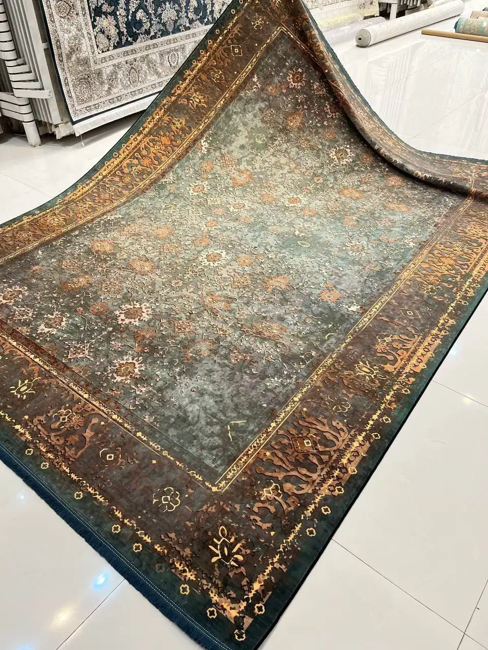 فرش مهرشادنقش ۱۰۰۰شانه نگین تابان ۱۲متری|فرش|شیراز, فرگاز|دیوار