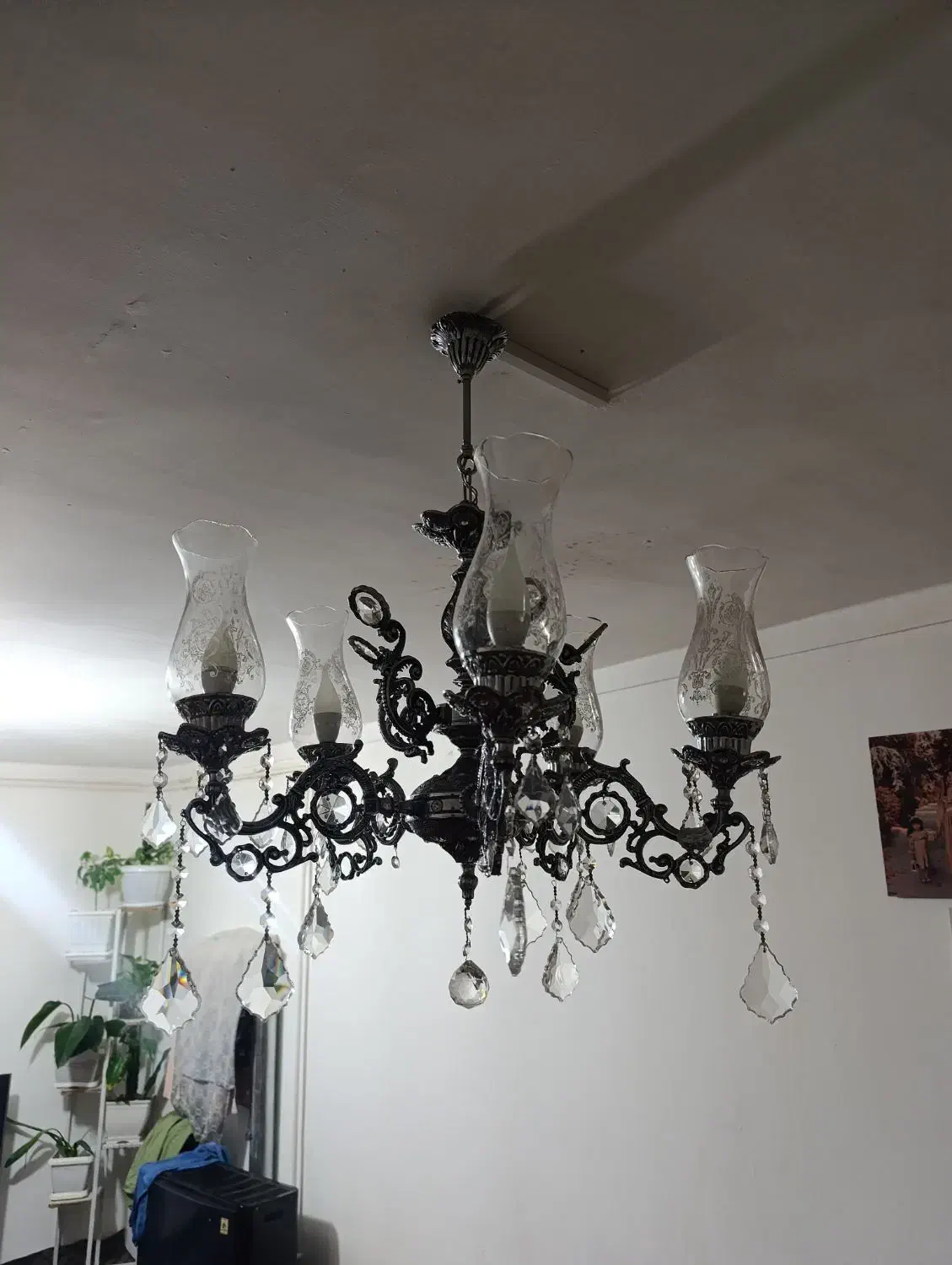 لوستر برنز|لوستر و چراغ آویز|تبریز, |دیوار