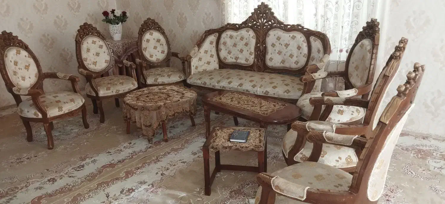 مبل سلطنتی هفت نفره|مبلمان خانگی و میز عسلی|علیآباد کتول, |دیوار