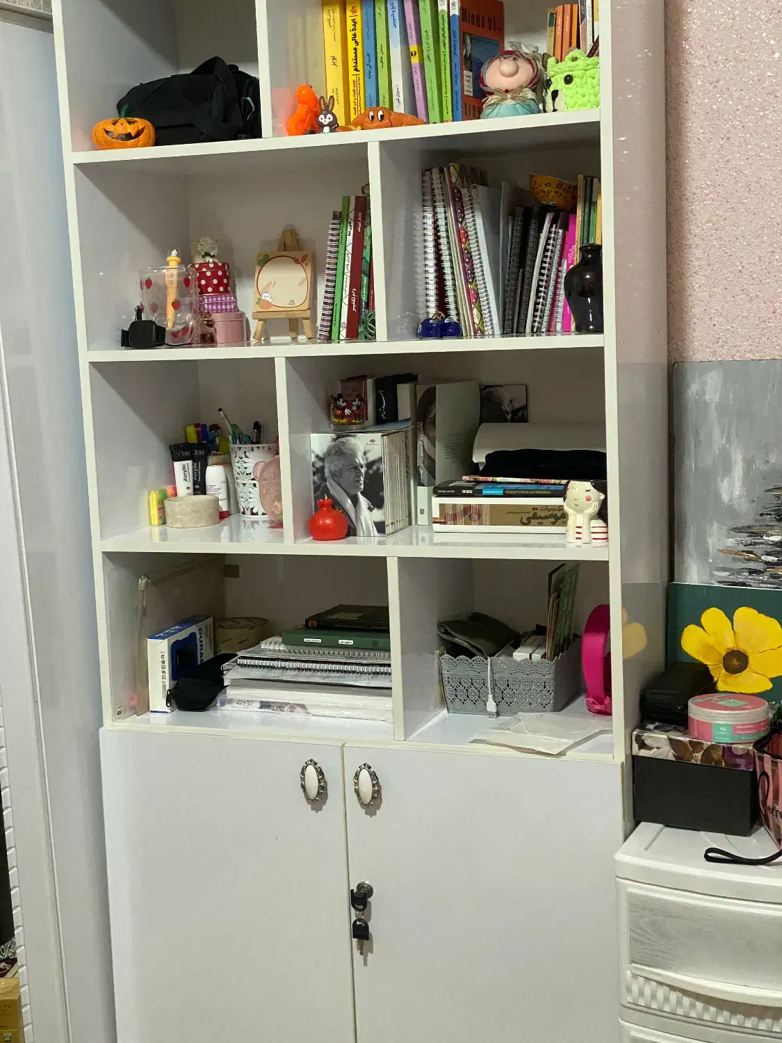 کتابخانه وکمد|کتابخانه، شلف، قفسههای دیواری|سنندج, |دیوار