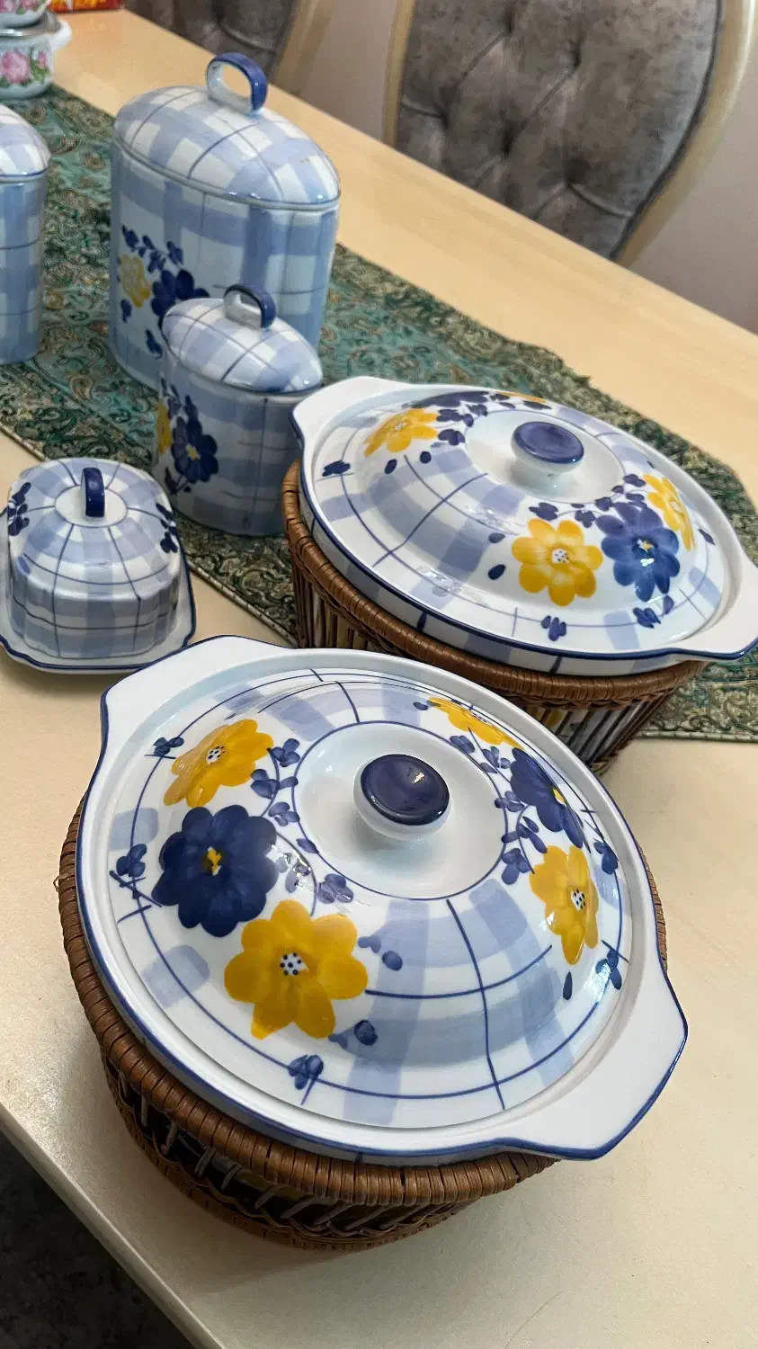 ظروف چینی گل پنبه ای|ظروف سرو و پذیرایی|تهران, مجیدآباد|دیوار