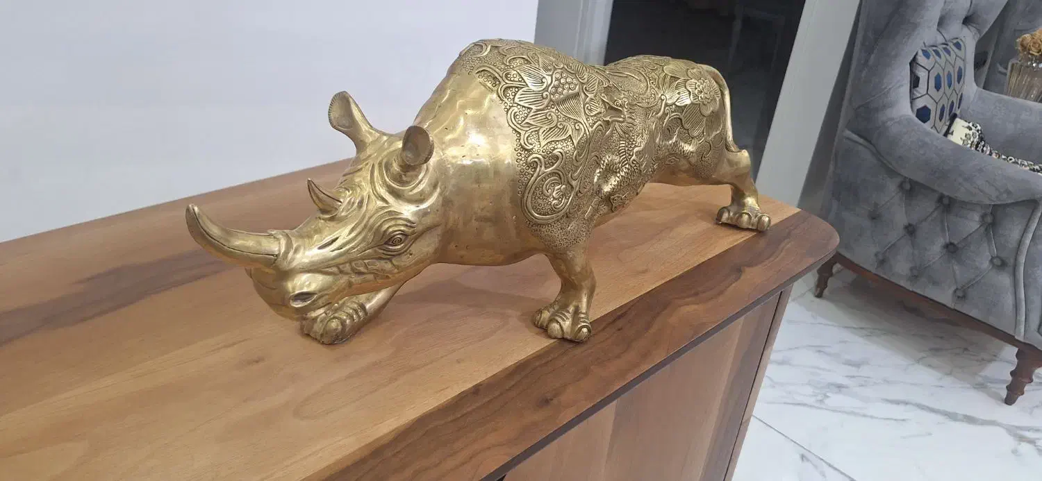 کرگدن برنجی تایلندی اورجینال سنگین وزن قول پیکر|کلکسیون اشیاء عتیقه|تهران, تهرانسر شرقی|دیوار