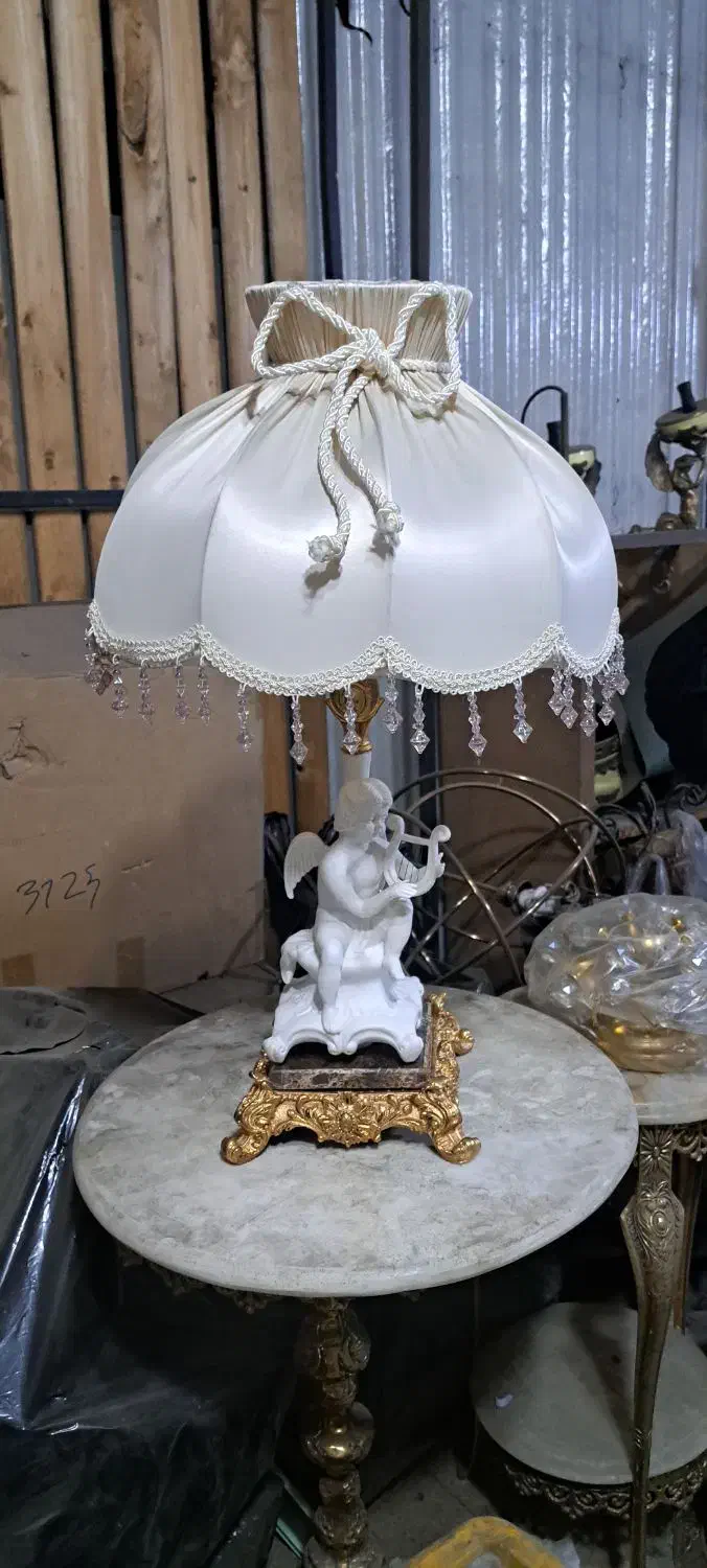 آباژورپایه برنز آبکاری طلا با ستون خارجی|چراغ خواب و آباژور|تهران, پارک شهر|دیوار