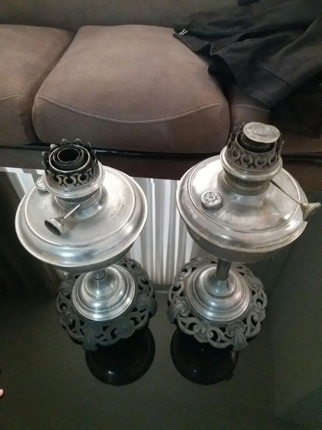 چراغ گردسوزجکی روسی بکر اهنی|کلکسیون اشیاء عتیقه|نیشابور, شهرک بهارستان|دیوار