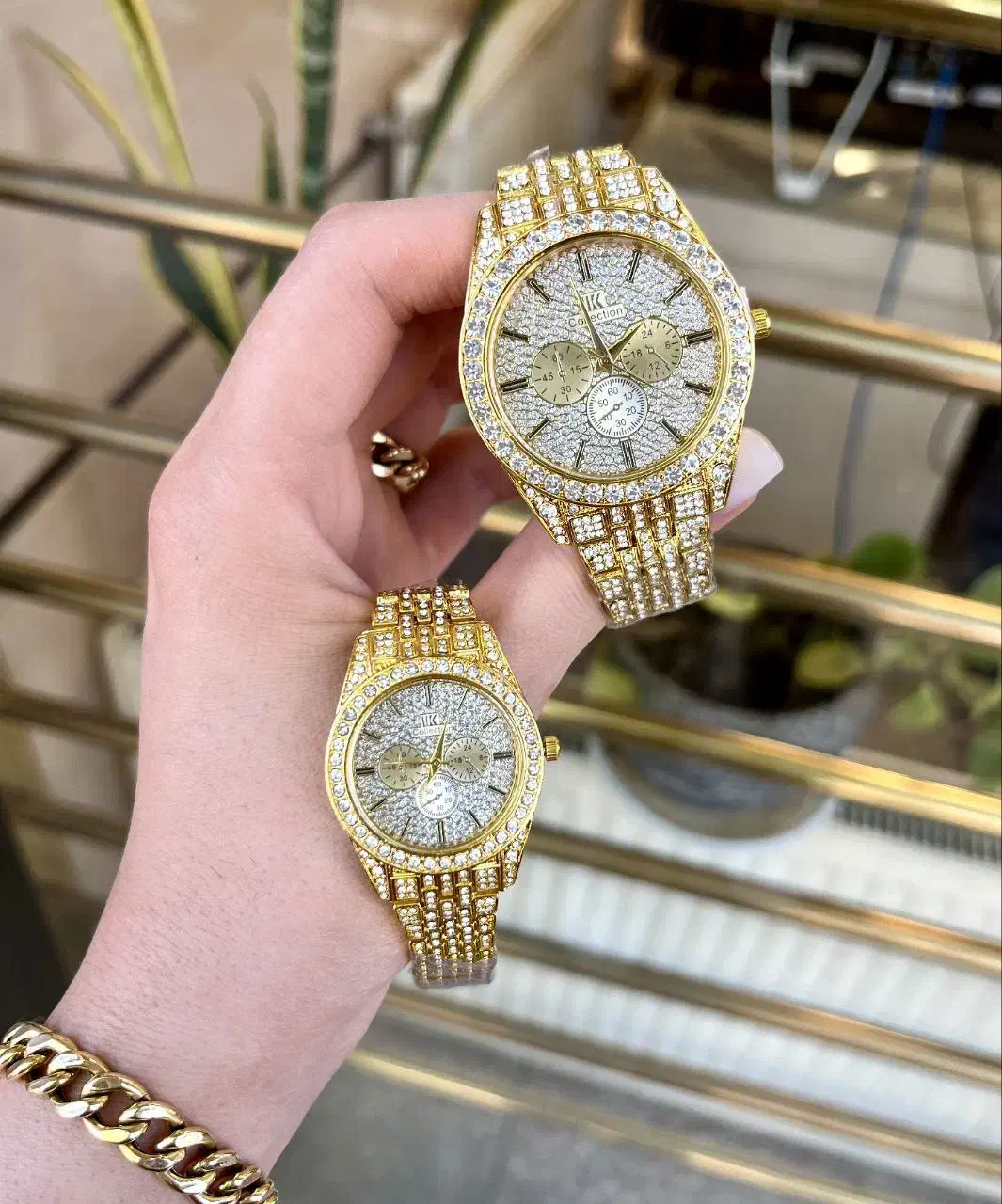 ساعت فول نگین طرح رولکس مارک رولگ صحفه بزرگ موجود|ساعت|یزد, |دیوار