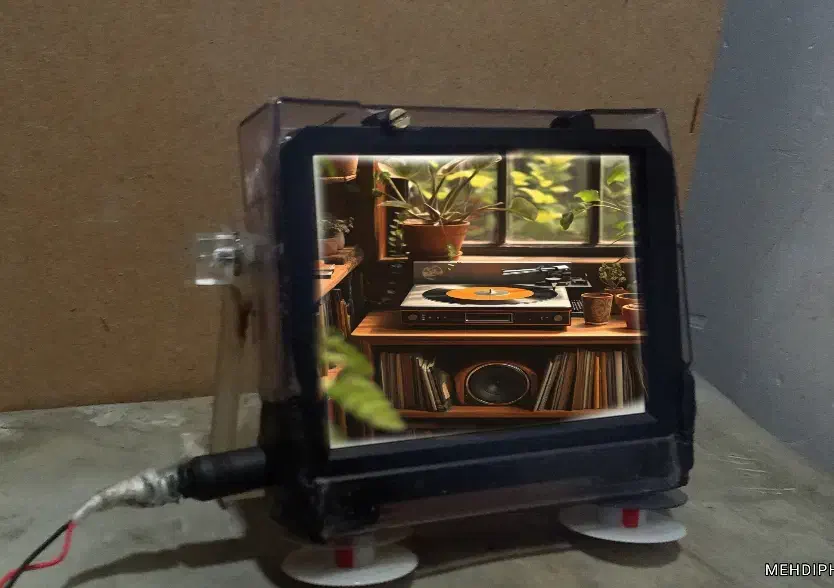 مانیتور کوچک رنگی ۱۲ولت|قطعات و لوازم جانبی رایانه|دورود, |دیوار