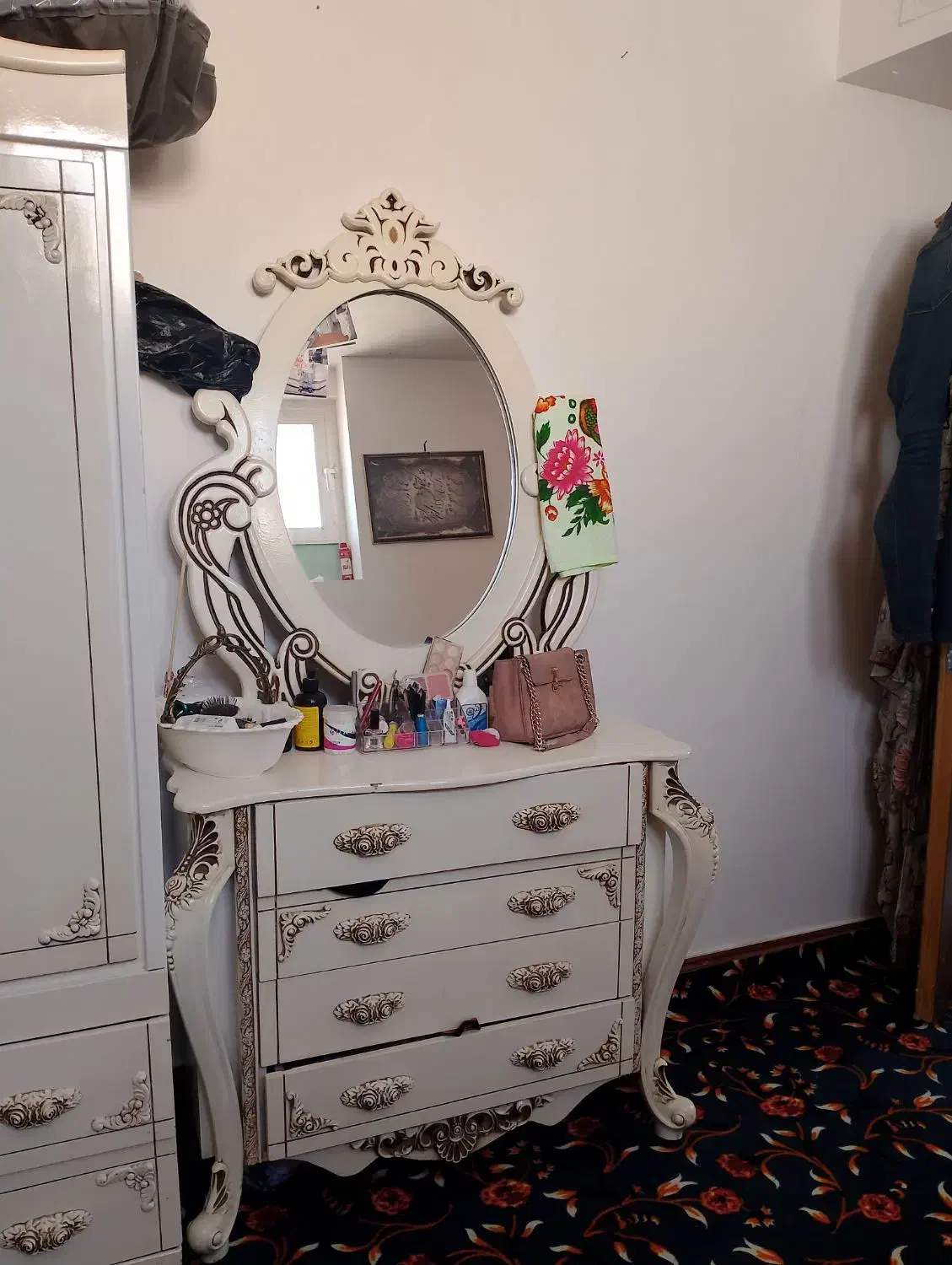 آینه دلاور و کمد|جاکفشی، کمد، دراور|خواف, |دیوار