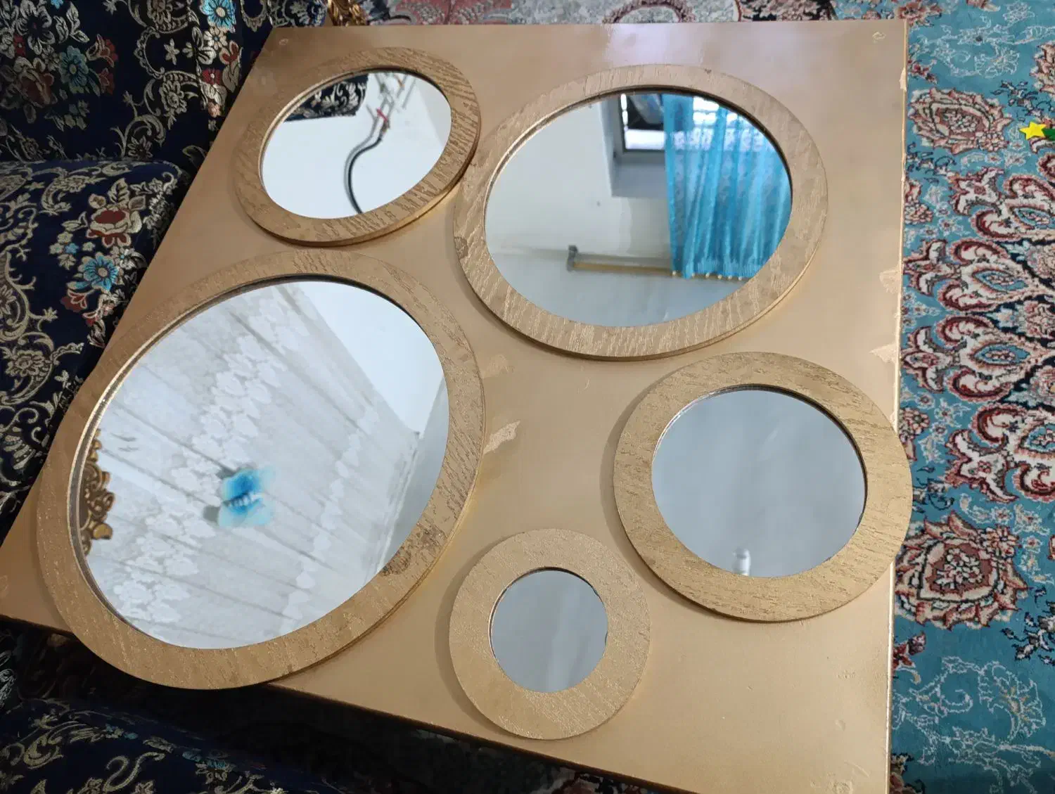 آینه 5تیکه طلایی|آینه|دزفول, |دیوار