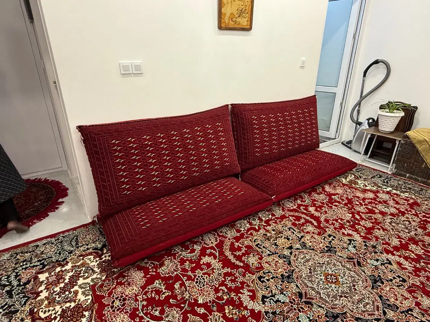 دوجفت پشتی دست بافت ترکمن|پشتی|مشهد, دانشجو|دیوار