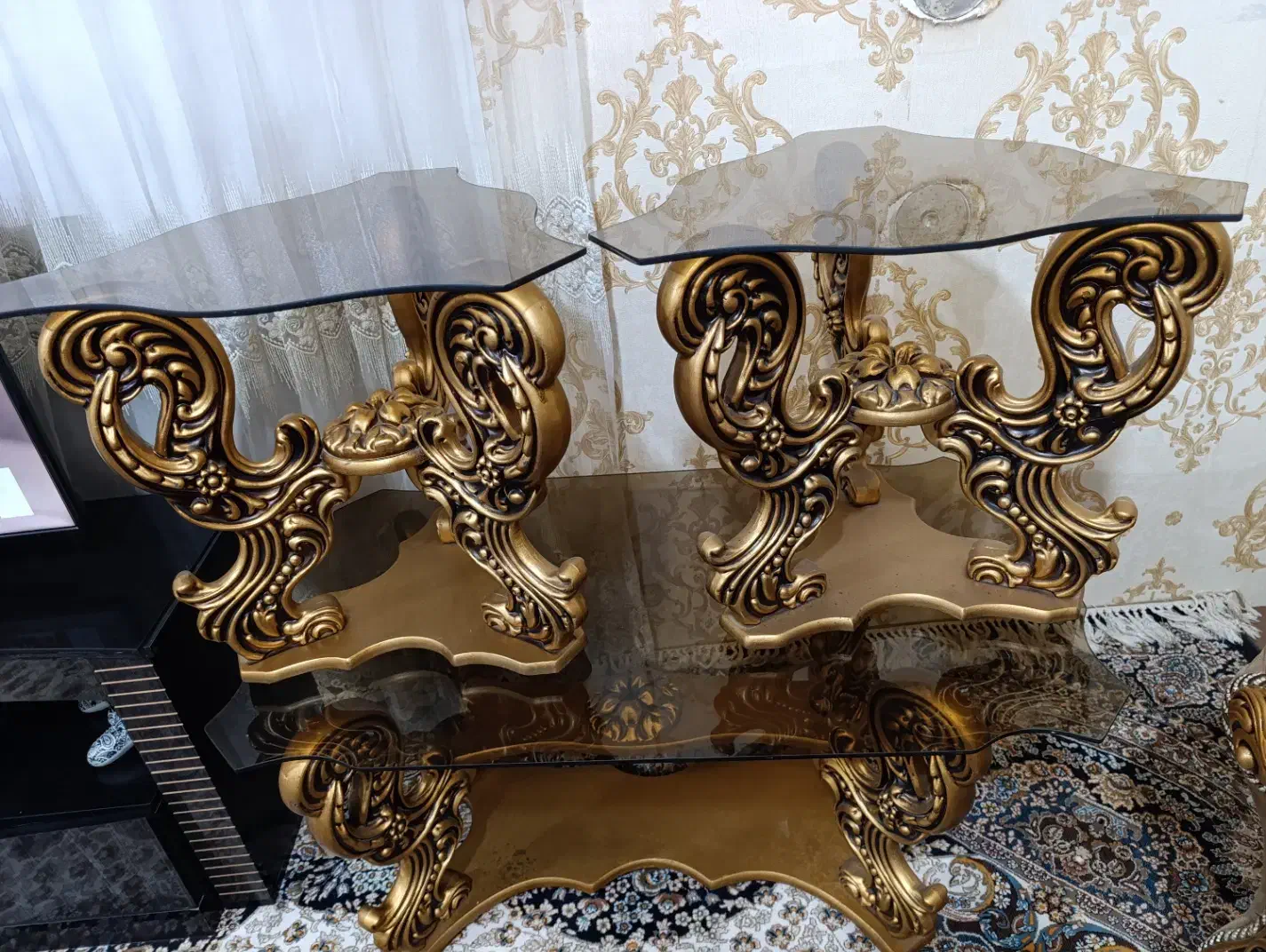 میز جلو مبلی و دو عدد عسلی|مبلمان خانگی و میز عسلی|اندیمشک, |دیوار