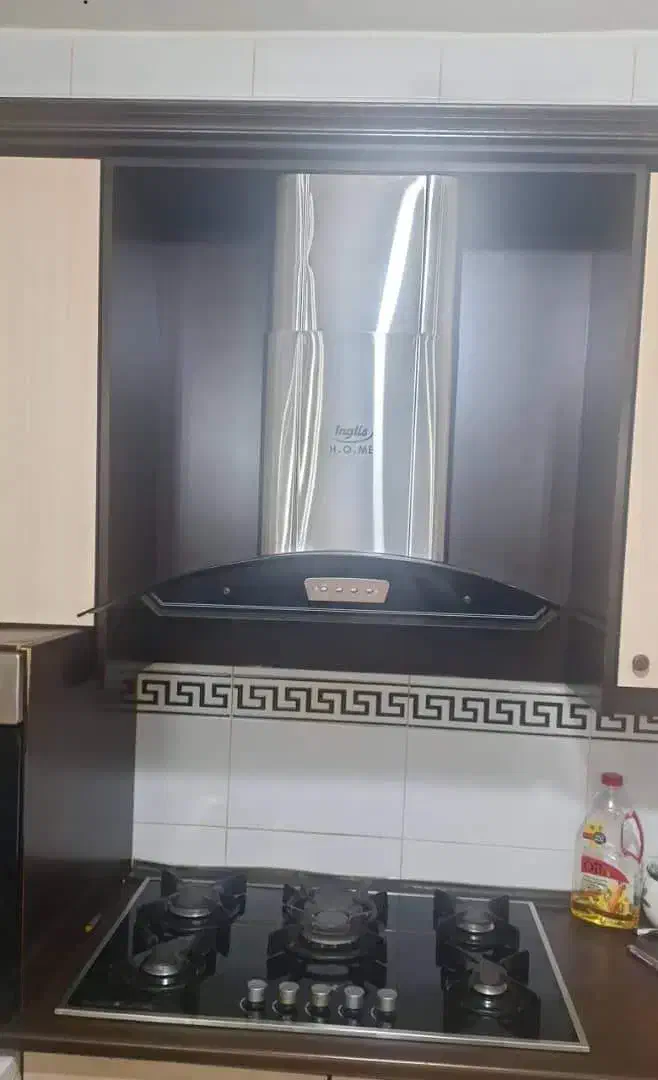 کابینت اشپزخانه همراه با گاز و هود و سینک ظرفشویی|آب‌چکان و نظم‌دهنده ظروف|آستارا, |دیوار