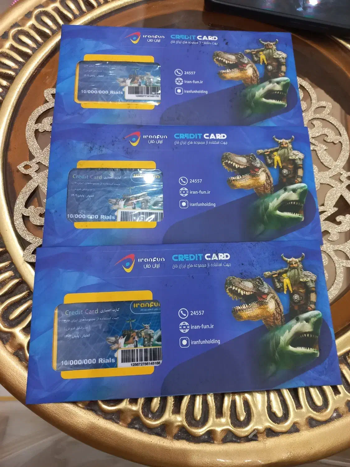 ۳ عدد کارت اعتباری شهربازی|کارت هدیه و تخفیف|بهارستان, |دیوار