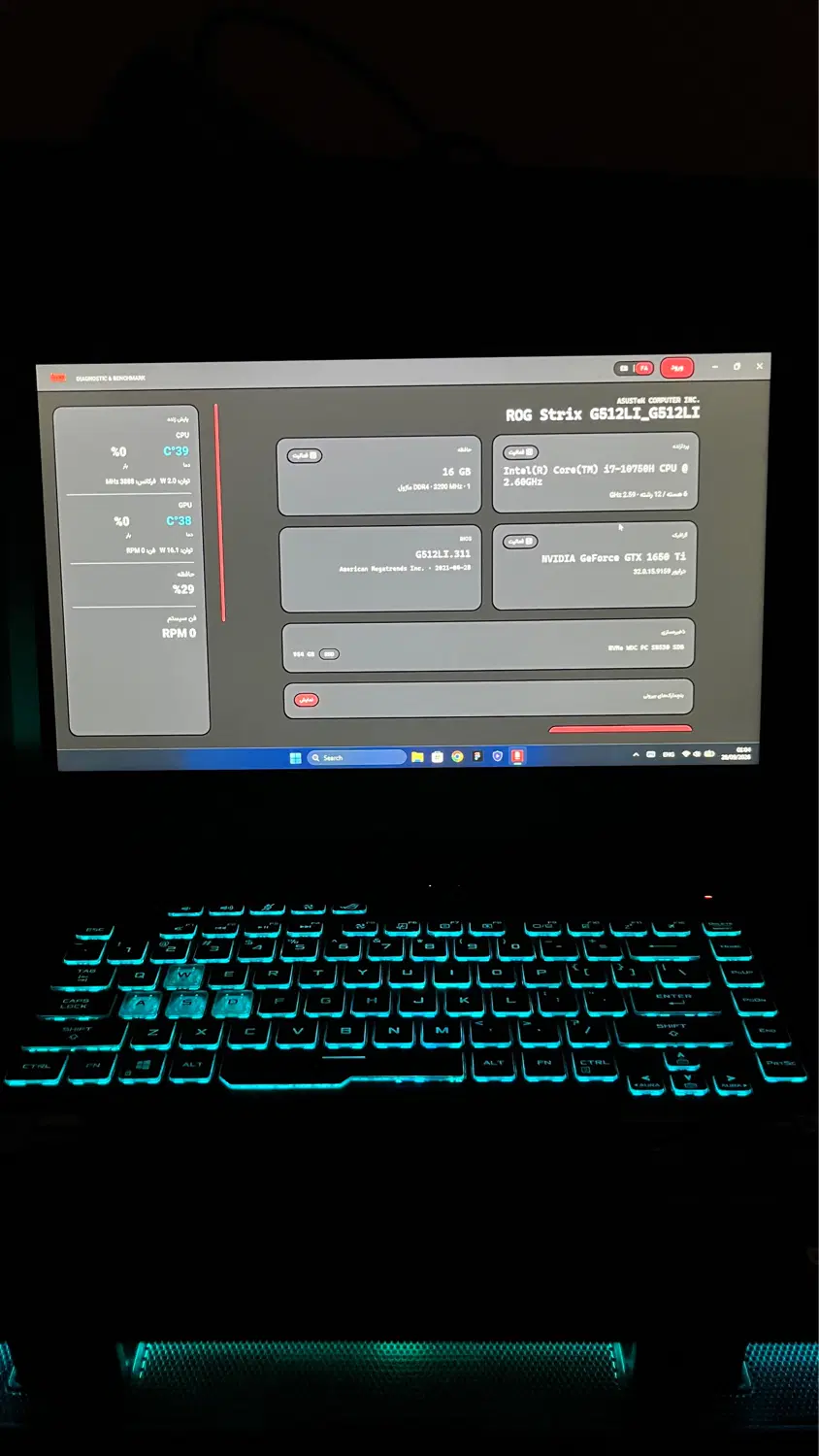Asus Rog G512 Li|رایانه همراه|کرج, عظیمیه|دیوار