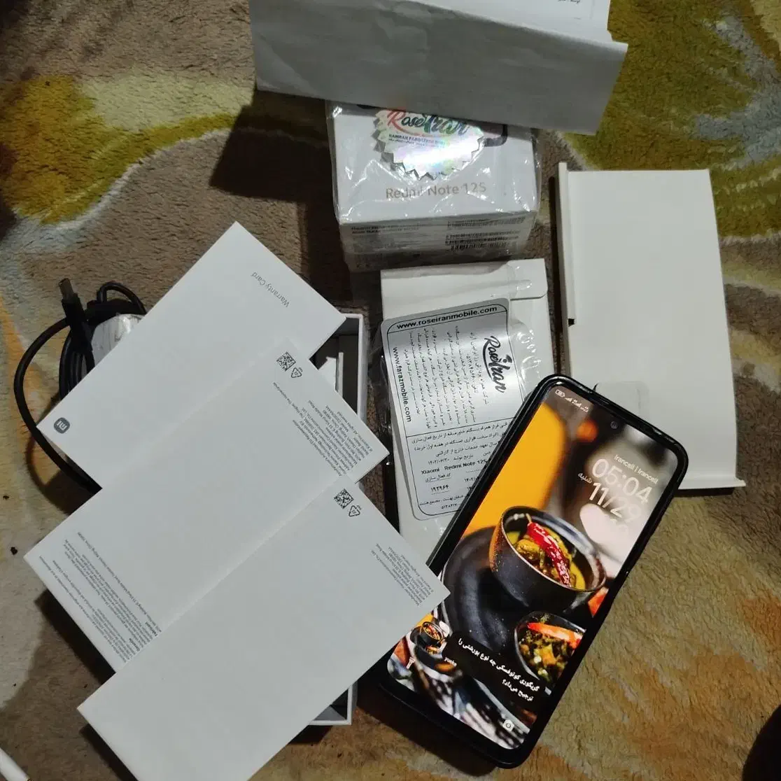 گوشی مشکی نوت ۱۲S حافظه ۲۵۶رام۸|موبایل|زاهدان, |دیوار