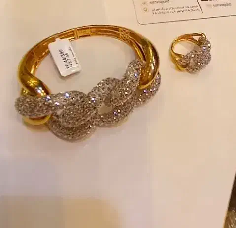 ست دستبند انگشتر طلا تکدست تکپوش شیک نو بدون اجرت|جواهرات|تهران, بازار|دیوار