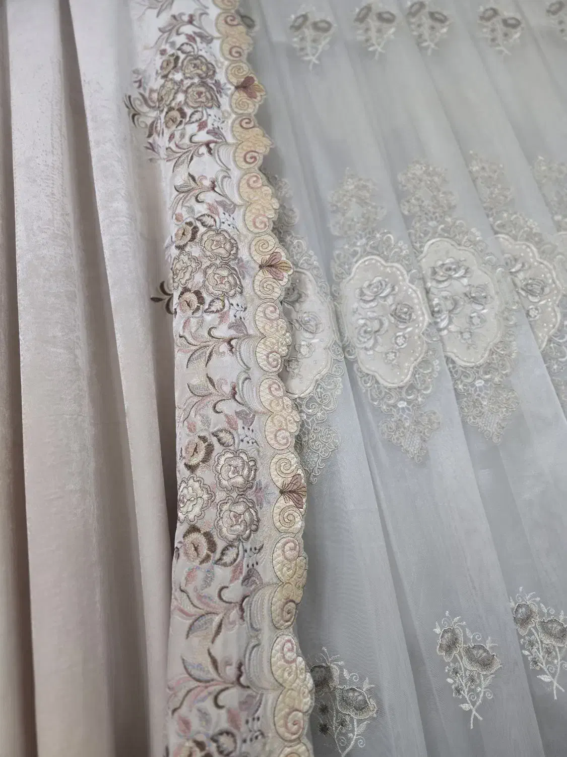 پرده خامه دوزی ترک|پرده، رانر، رومیزی|تهران, ابوذر|دیوار