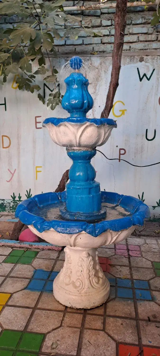 آبنما سنگی دوطبقه فواره دار|صنایع دستی و سایر لوازم تزئینی|کرمانشاه, |دیوار