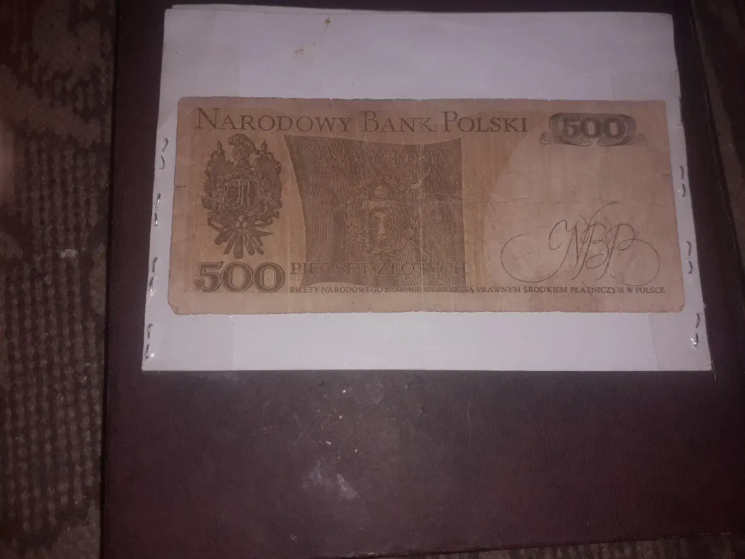 یک برگ اسکناس زیباکلکسیونی لهستانی|کلکسیون سکه، تمبر، اسکناس|کاشان, شهرک انقلاب|دیوار