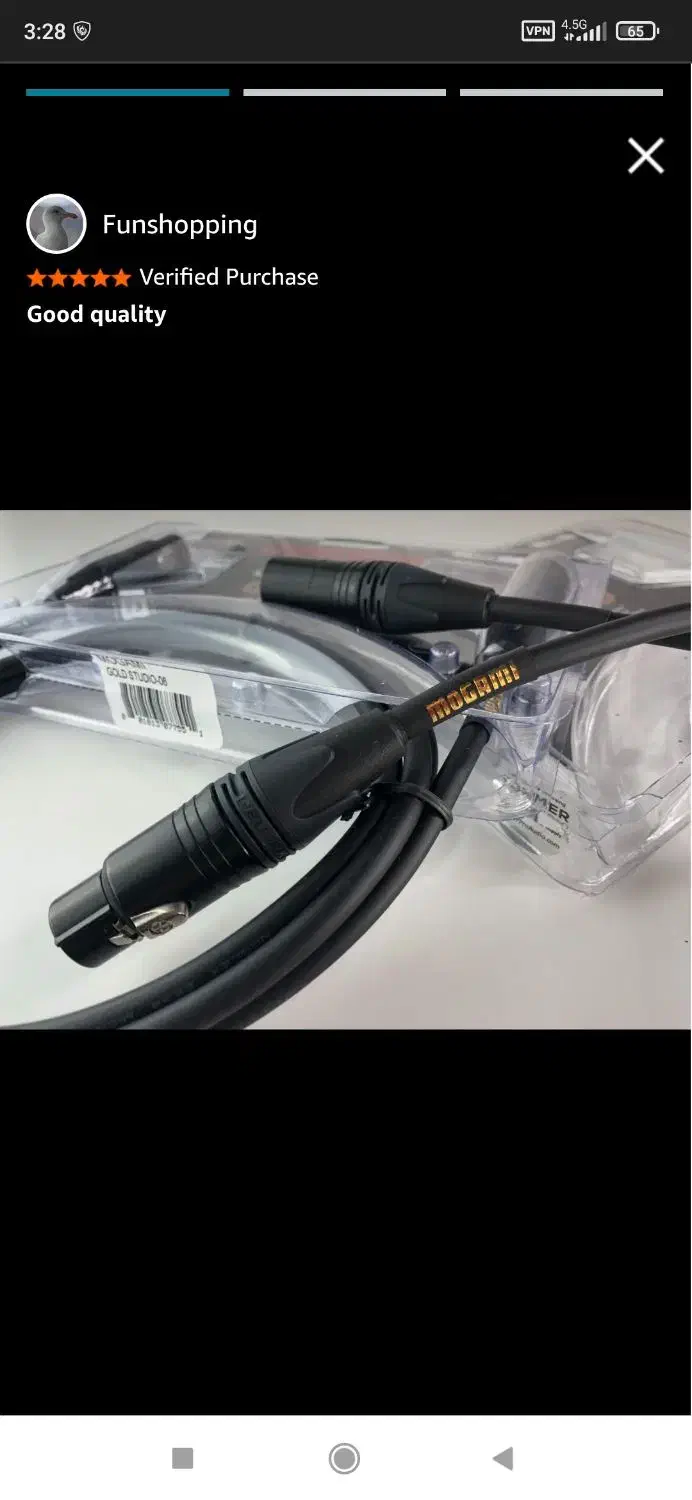 کابل استدیوی روکش طلا mogami|آلات موسیقی|اردبیل, |دیوار