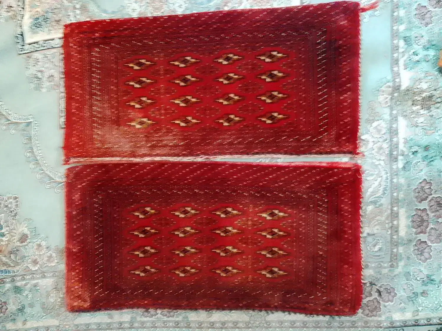 یک جفت پشتی دستبافت ترکمن اصل|پشتی|مشهد, طبرسی شمالی|دیوار