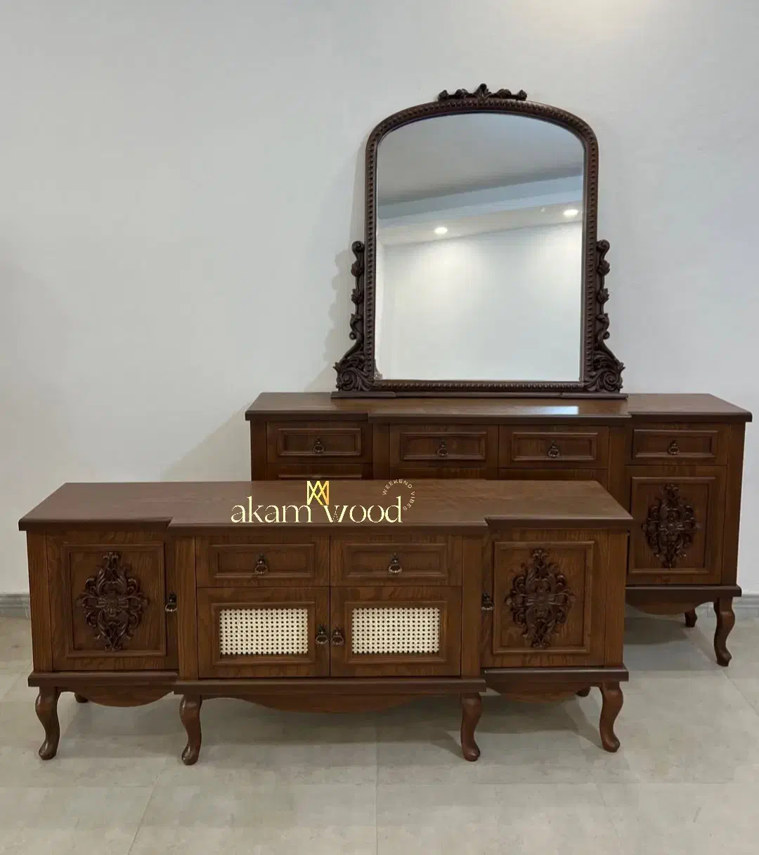 کنسول تی وی کلاسیک چوب بلوط|بوفه، ویترین، کنسول|چهاردانگه (تهران), |دیوار