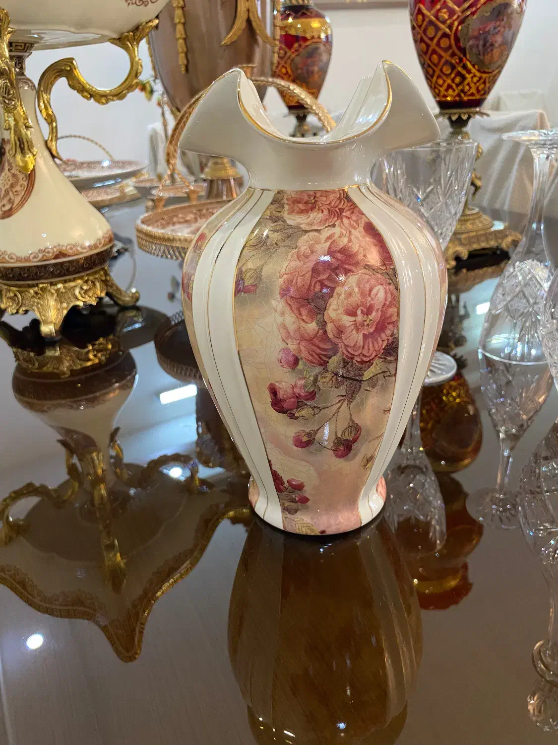 گلدان لمونژ/جام بوهیما/قندان کریستال/گل مصنوعی/قاب|ظروف سرو و پذیرایی|مشهد, امام رضا (ع)|دیوار