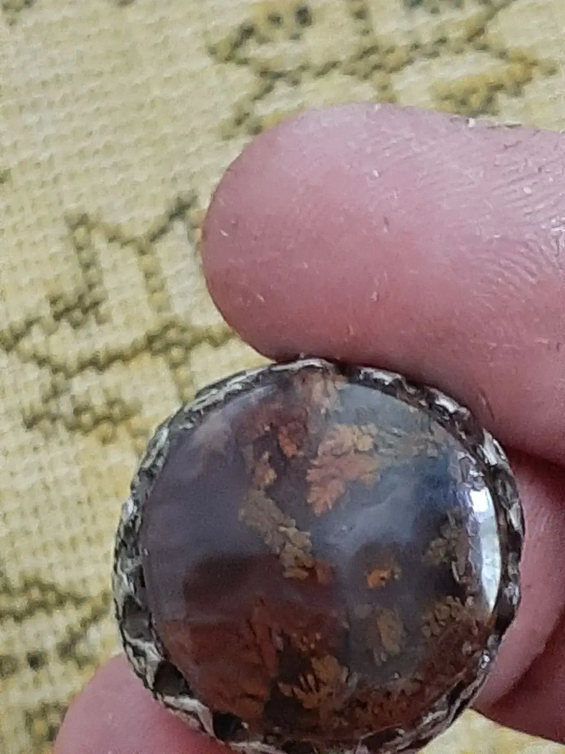 انگشتر رکاب نقره عقیق خاص کم نظیر دو طرف رکاب زمرد|جواهرات|نجفآباد, مولوی شمالی|دیوار