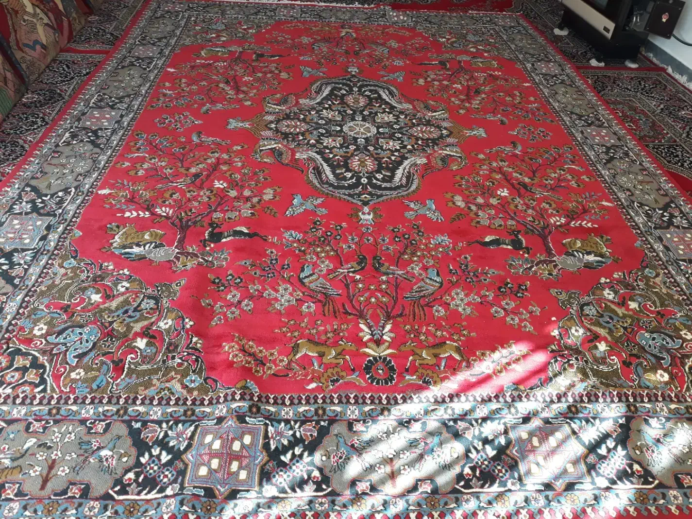 فرش ۱۲متری طرح شکاری|فرش|بروجرد, |دیوار