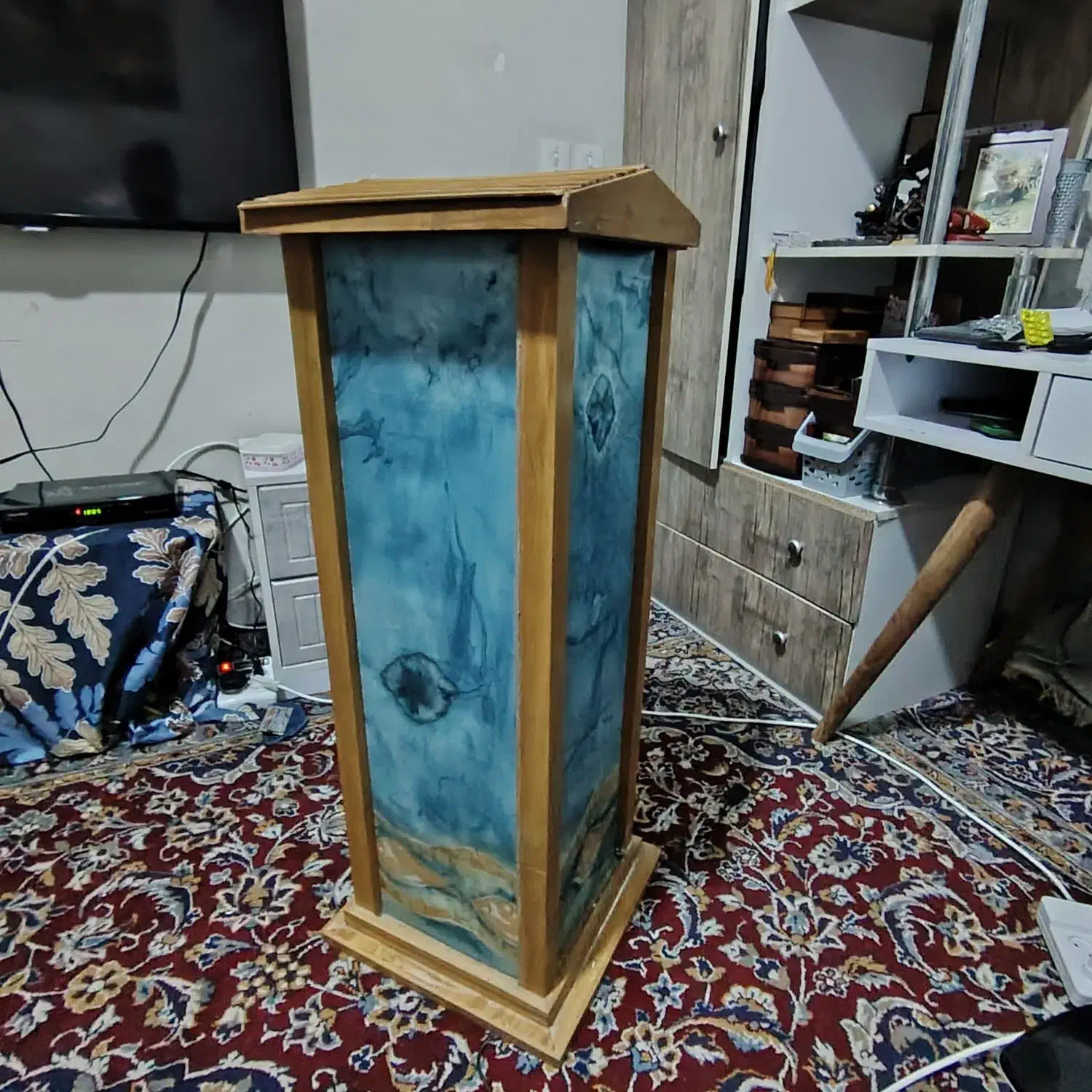 آباژور چوبی سنتی|چراغ خواب و آباژور|شیراز, شهرک بزین|دیوار