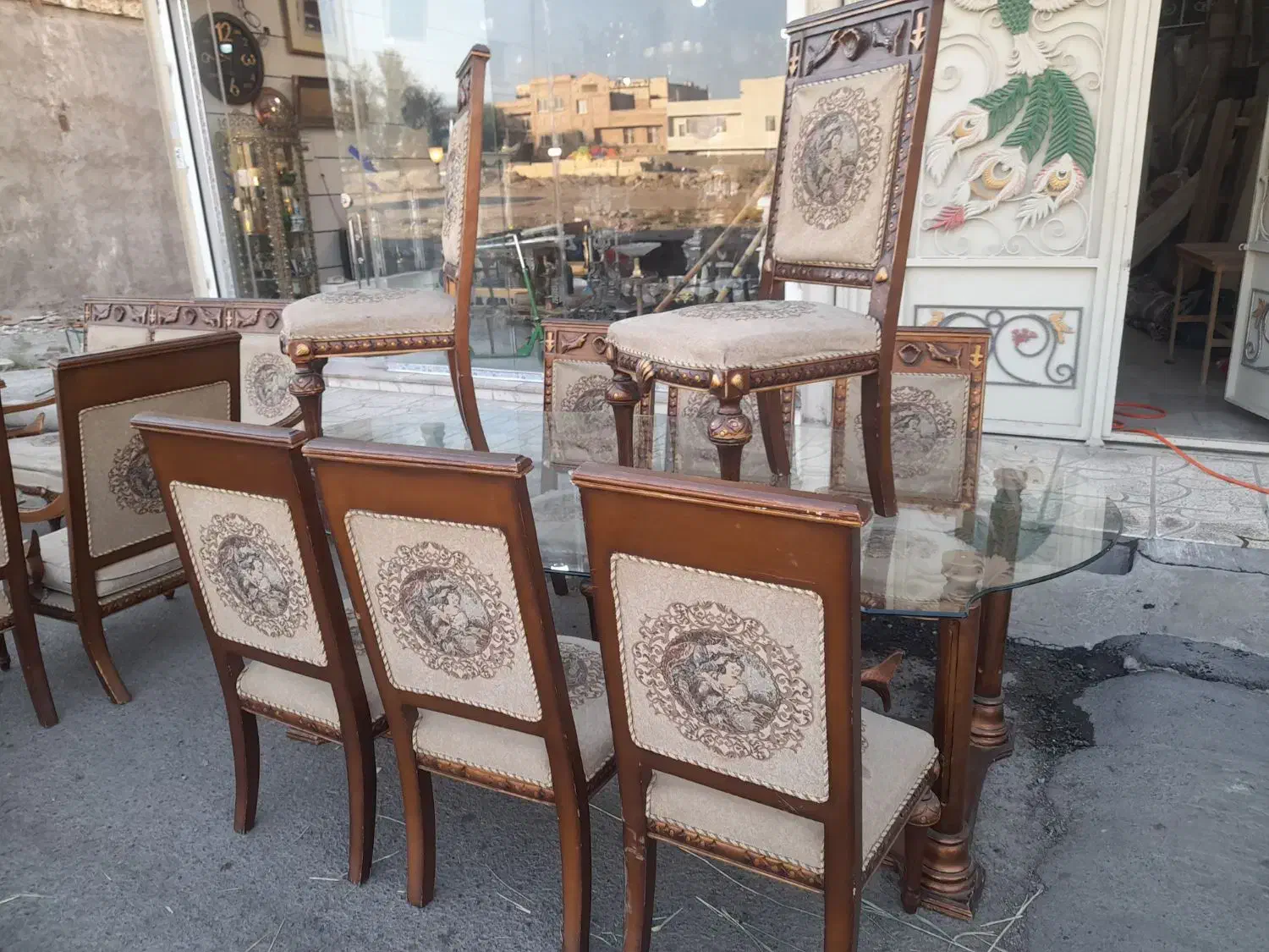 مبلمان ۹نفره با نهارخوری ۸نفره کاملا سالم|مبلمان خانگی و میز عسلی|کرج, اخترآباد|دیوار