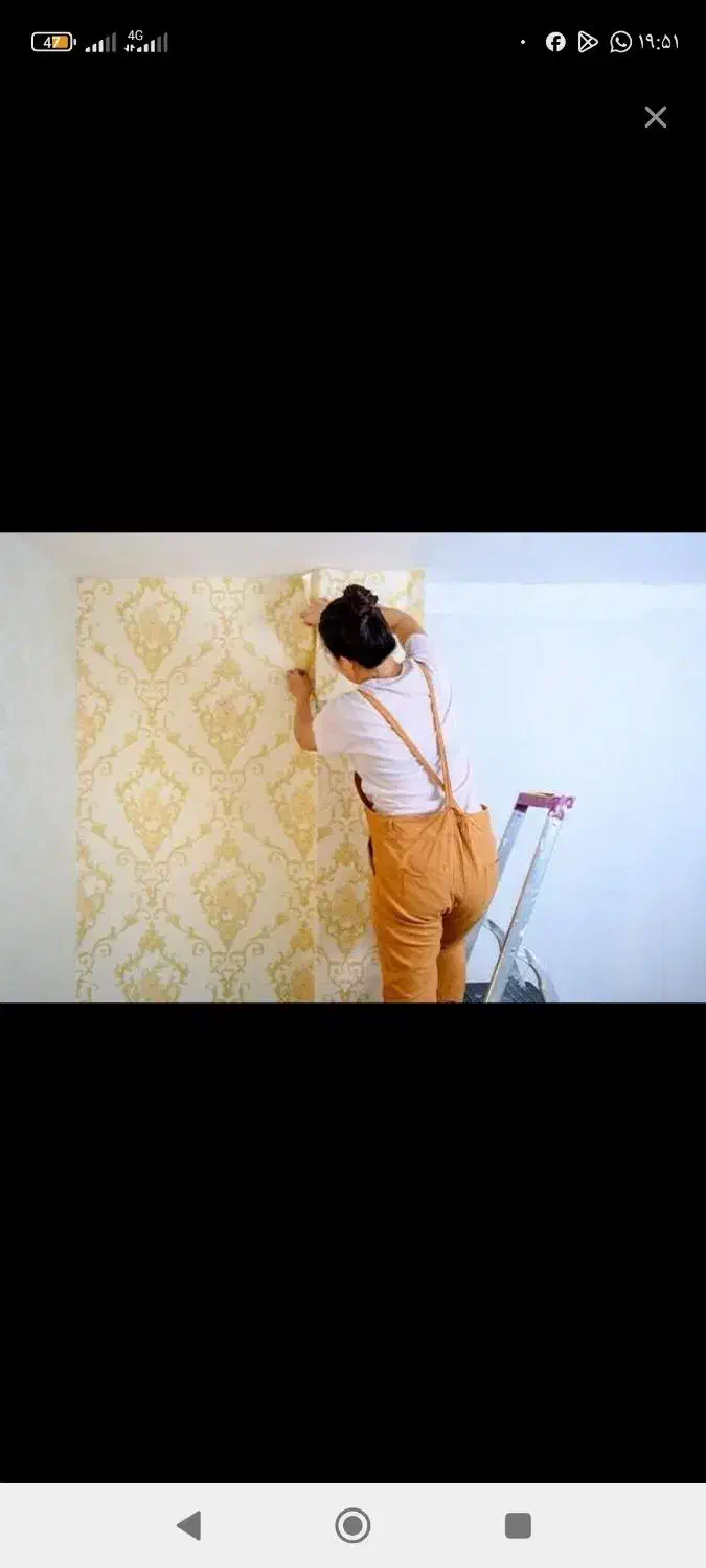 نصب و فروش کاغذدیواری قرنیز ترمووال ماربل pvc کناف|خدمات پیشه و مهارت|اصفهان, هفتون|دیوار