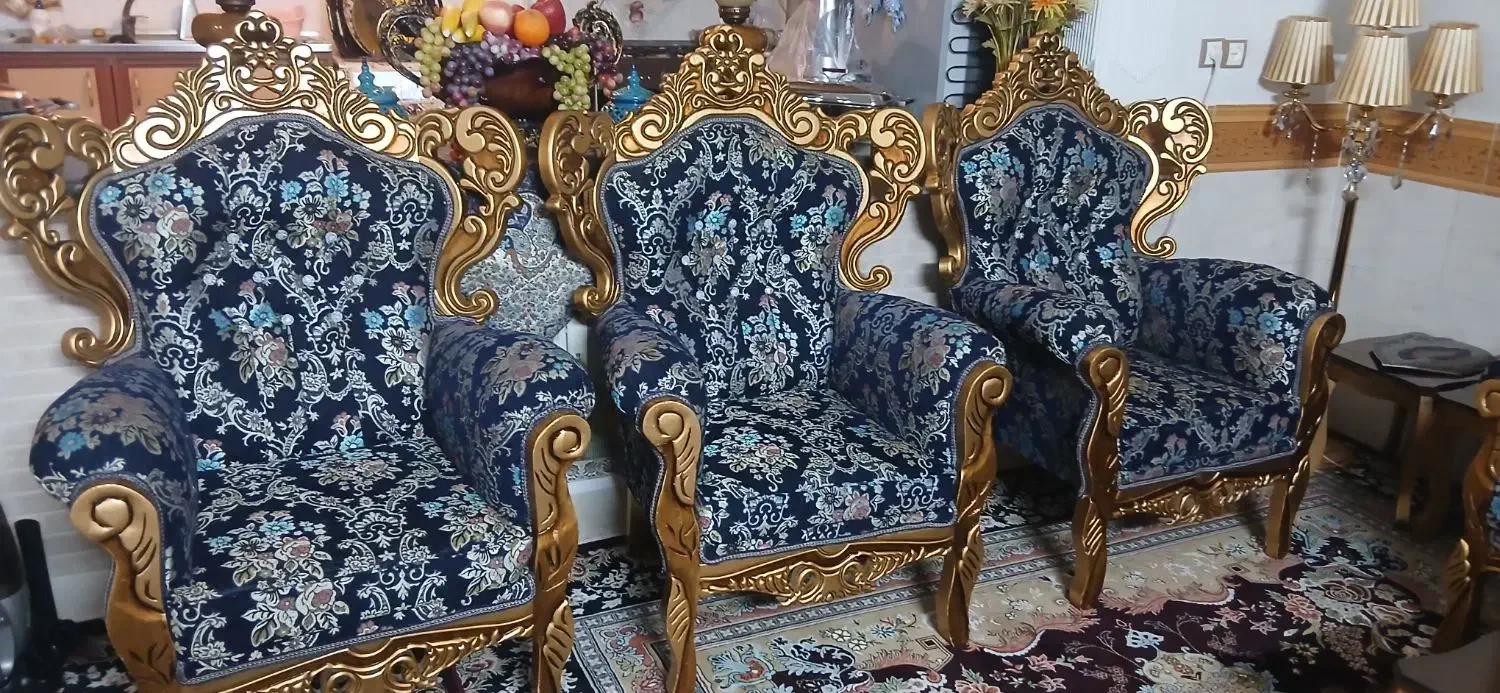 مبل ۹نفره مناسب جهیزیه|مبلمان خانگی و میز عسلی|اقبالیه, |دیوار