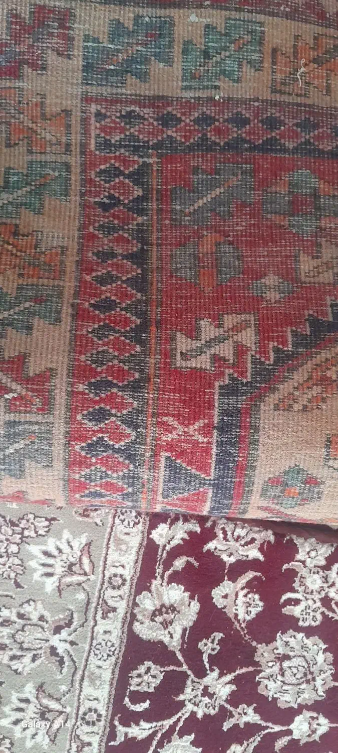 کناره دست بافت قدیمی|فرش|مهریز, |دیوار