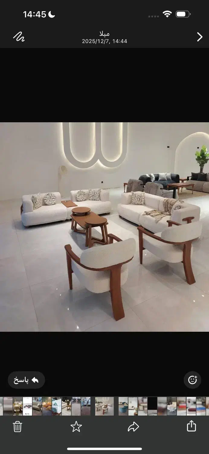 مبل راحتی ۷ نفره ونوس با چوب روسی|مبلمان خانگی و میز عسلی|تهران, شهرک ولیعصر جنوبی|دیوار