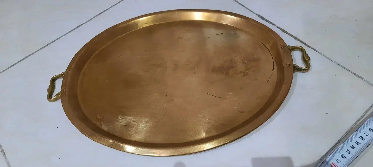 سینی برنجی روسی قدیمی|کلکسیون اشیاء عتیقه|کرج, کوی امامیه|دیوار