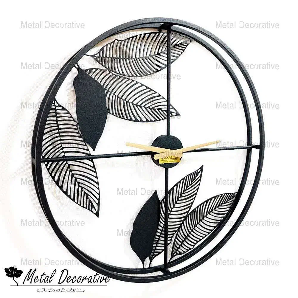 ساعت دیواری رینگی طرح برگ مدرن|ساعت دیواری و تزئینی|چهاردانگه (تهران), |دیوار