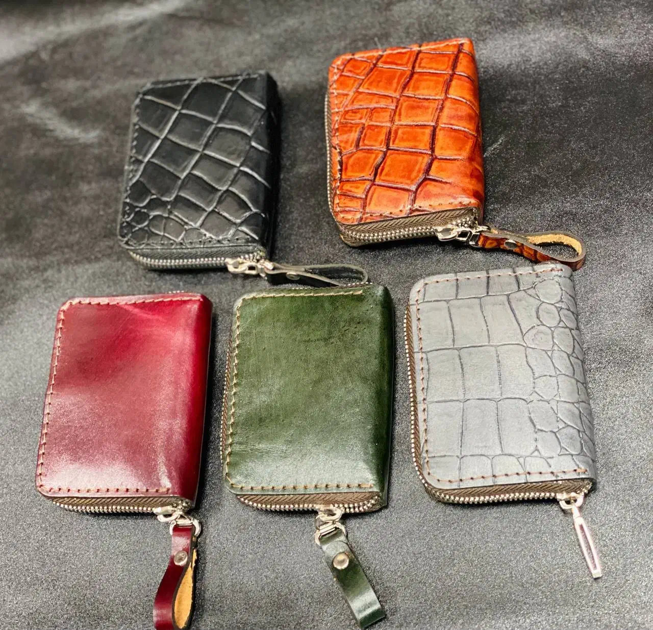 جا کارتی زیپ دار با چرم اصل طبیعی دست دوز|کیف، کفش، کمربند|اردبیل, |دیوار