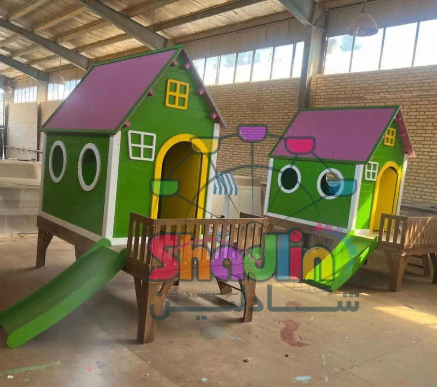 کلبه سرسره دار/خانه بازی چوبی/راه اندازی/شادلین|اسباب‌‌بازی|رامسر, |دیوار