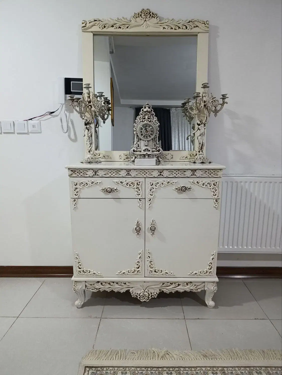 کنسول با اینه شمدون|بوفه، ویترین، کنسول|محمدیه-قزوین, |دیوار