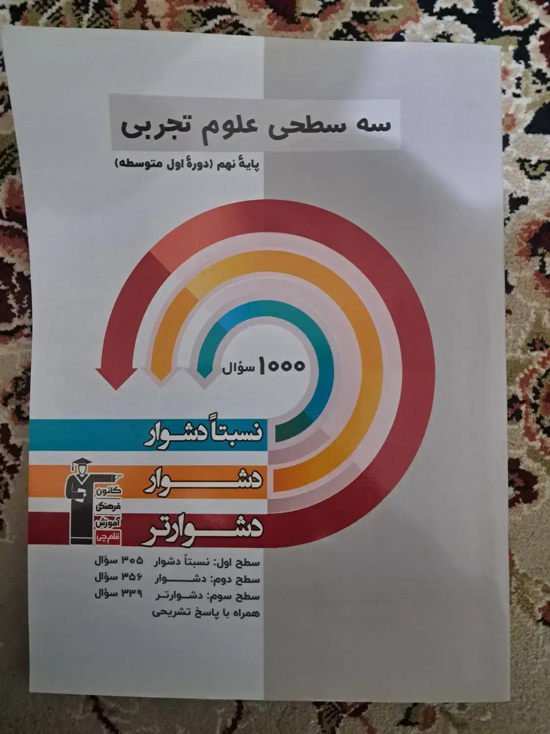 کتاب سه سطحی علوم نهم برای تیزهوشان و معمولی|کتاب و مجله آموزشی|رشت, رشتیان|دیوار
